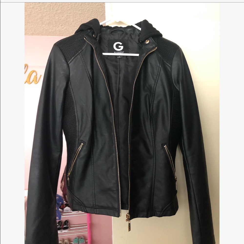 COPY - Leather jacket with hoodie
